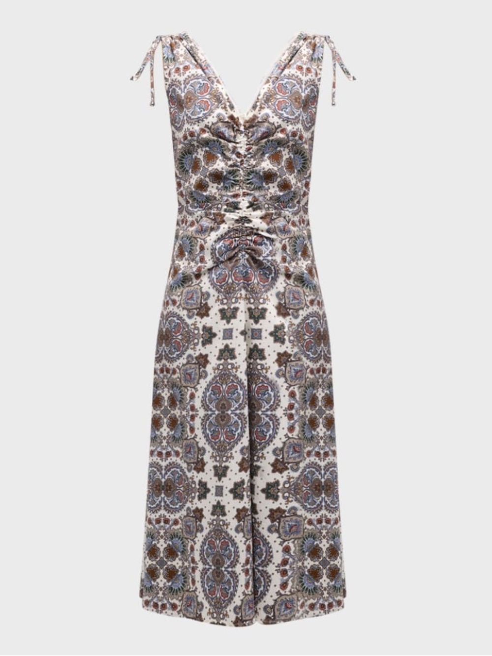 Veronica Beard NWT ($ 498 ) | Zia Cream Blue Paisley Printed Midi Dress - size 8